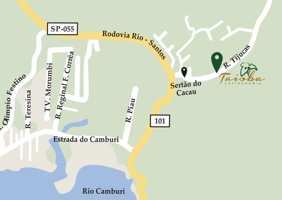 Mapa de localização do restaurante